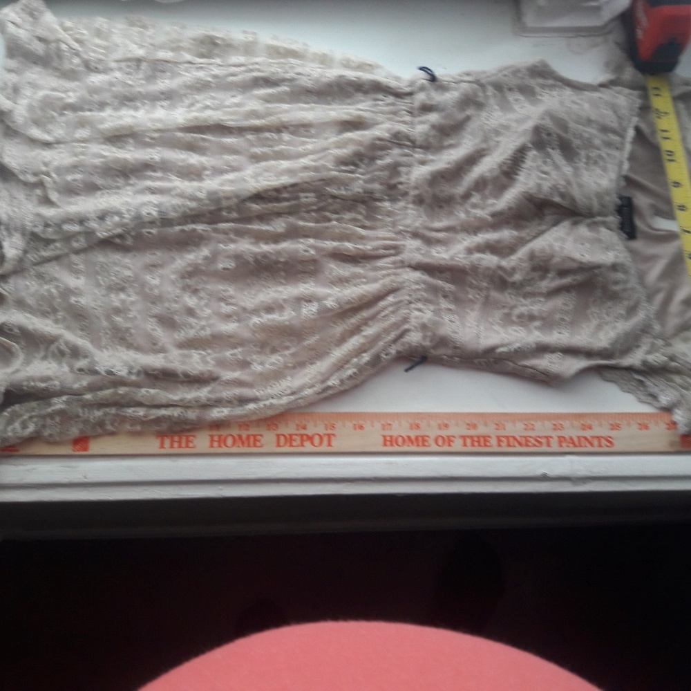 Dress, lace, bage medium